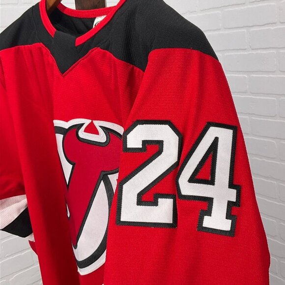 Athletic Knit NHL Jersey Youth XLarge Red Black KAO 24 NEW JERSEY‎ DEVILS - Picture 2 of 9